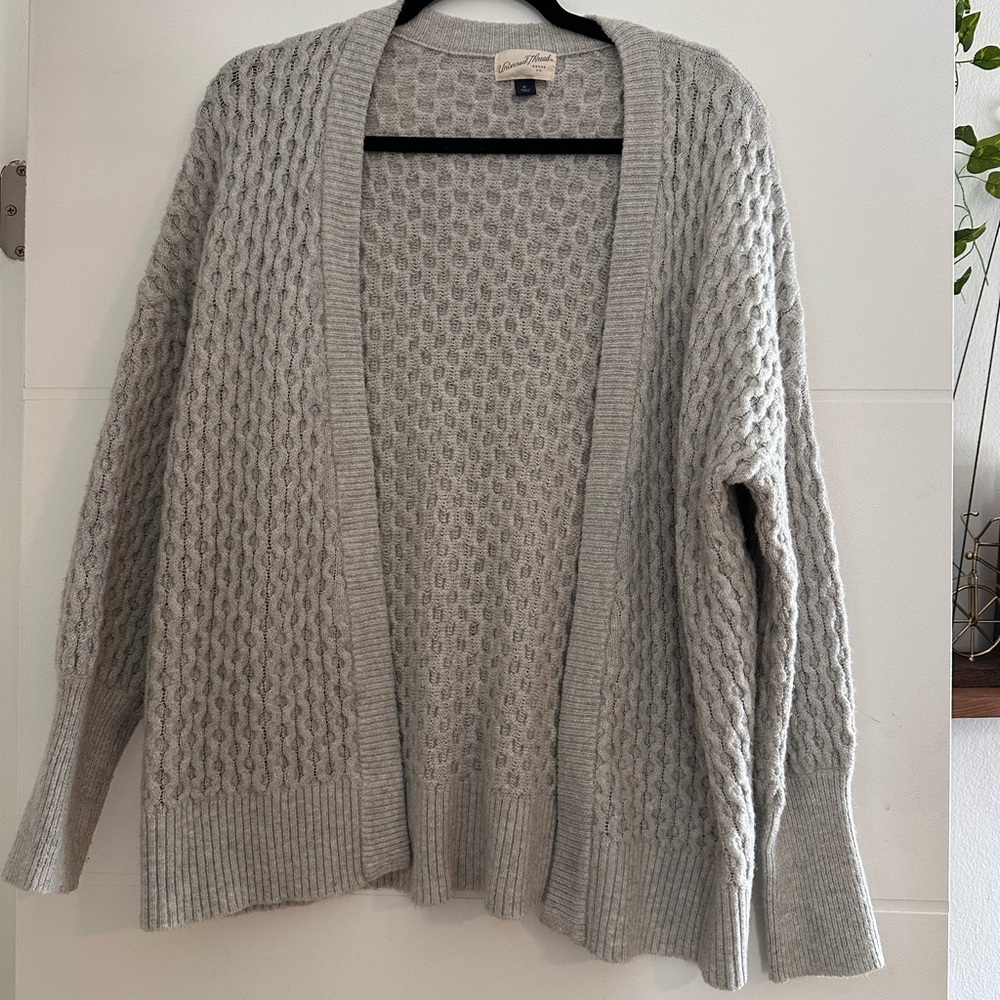 Universal Thread Light Gray Cable Knit Cardigan